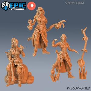 Elven Earth Druid Set / Female Nature Wizard / Forest Magician / Magic Woodland Encounter