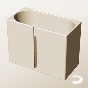 CX96-160-SB Slotted Modular Stacking Storage Boxes Bins | Printable Objects - Infinite Containers | stl file for 3d printing