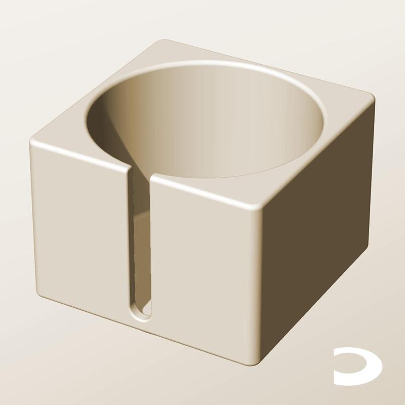 CS96-75-S Slotted Modular Stacking Storage Boxes Bins | Printable Objects - Infinite Containers | stl file for 3d printing