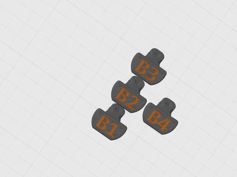 Hydra AMS PTFE Buttons Letter Labeled Motors   