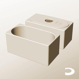 CX96-100-P Pierced Modular Stacking Storage Box Bin Container Planter Lamp Shade | Printable Objects - Infinite Containers | stl file for 3d printing