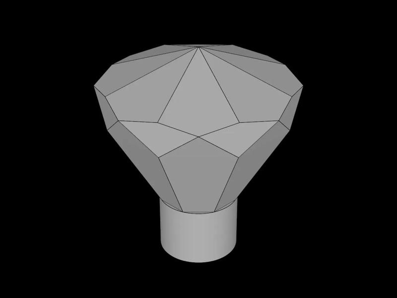 Lego Compatible (30153.dat) Rock  1 x  1 Gem Facetted   