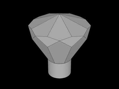 Lego Compatible (30153.dat) Rock  1 x  1 Gem Facetted   