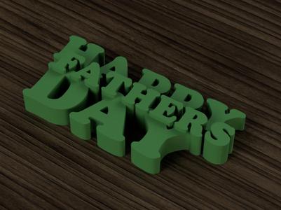Single piece Happy Fathersday Text