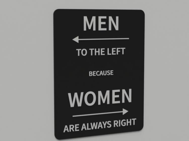 Bathroom Sign - Women are always right