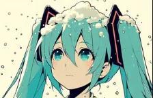 Hatsune Miku With Unfinished Umbrella   