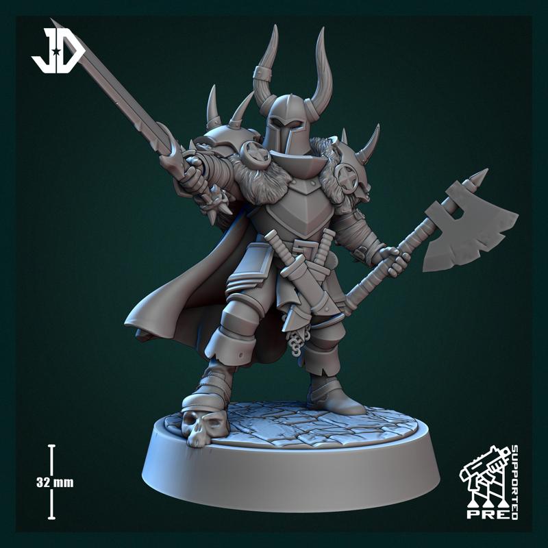 Warrior of Chaos - D - warrior squad leader - Pre-Supported