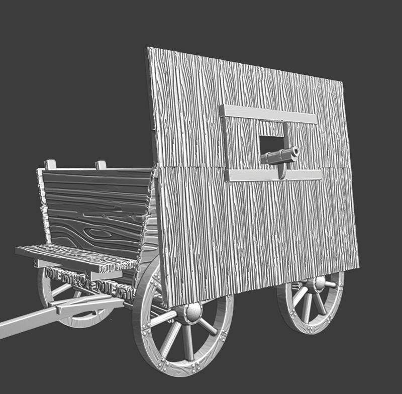 Medieval Battlewagon with gun