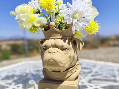 English Bulldog King – Toothpick Holder & Planter
