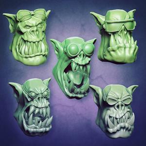 MrModulork's Goggle Orc Heads - Set A