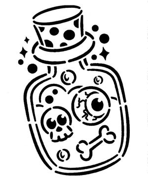 Witch's Brew stencil