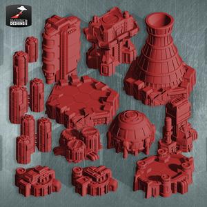 Hex City Industrial (Non Hex Based) - Full Set