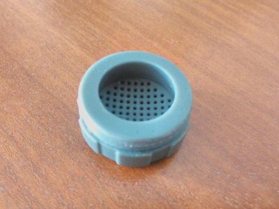 Faucet aerator on bathroom sink