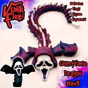 Scream Ghostface Dragon MultiColor Flexi Print-In-Place + figure & keychain