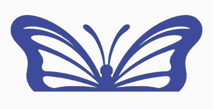 Horizontal Half Butterfly Bookmark 3.stl