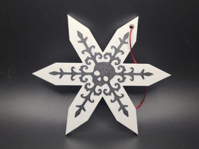 Skull Snowflake Ornament