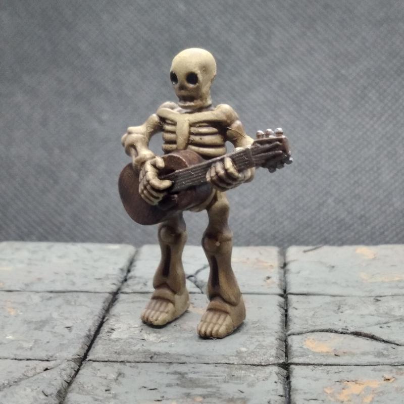 Skeleton w/ Guitar Miniature