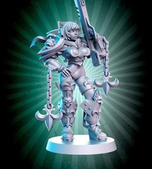 Nun Lis - Sci-fi soldier - 32mm - DnD