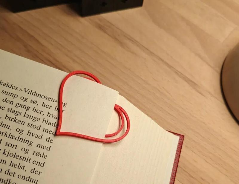 Heart shaped bookmark   