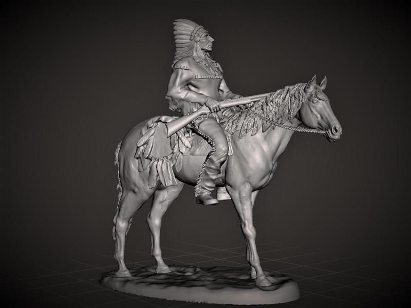 Native American Chief on horseback