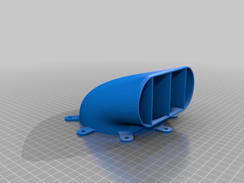 fan redirector with 45 degree offset 
