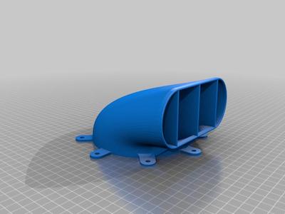 fan redirector with 45 degree offset 