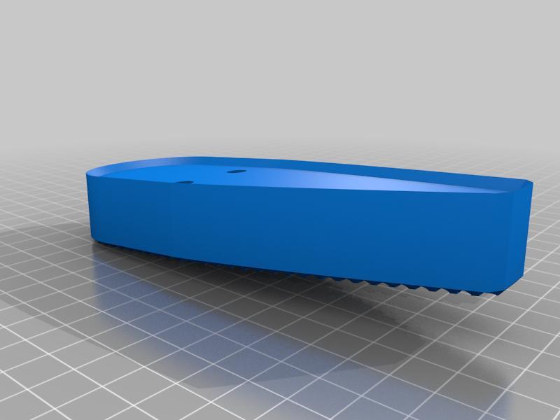 Round bolt handle and stock butt plate and barrel shroud for B-variant Caliburn