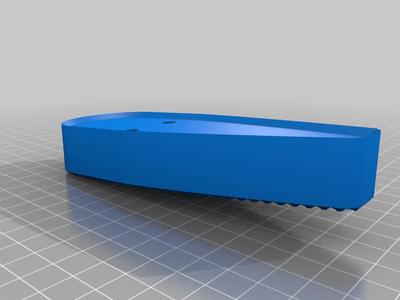 Round bolt handle and stock butt plate and barrel shroud for B-variant Caliburn