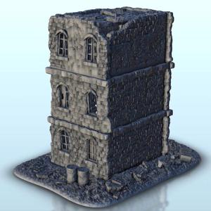 Brick building in ruins 25 - Flames of war Bolt Action Desertic Modern Warhammer