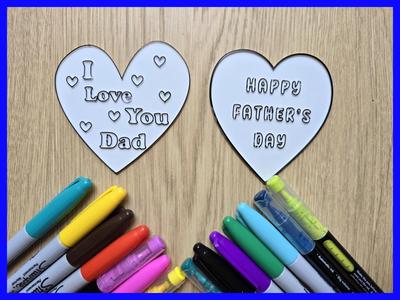 I Love You Dad Father's Day Gift DIY Coloring
