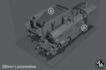 WW1 Train - 1/56 - Files Pre-supported - Files Test Printed.