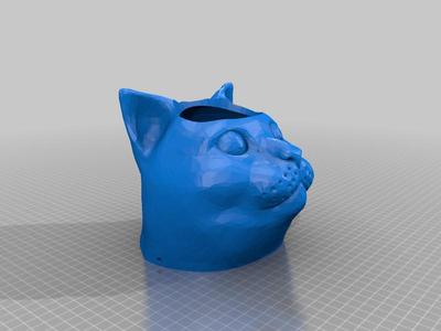 Cat Head Container or Planter