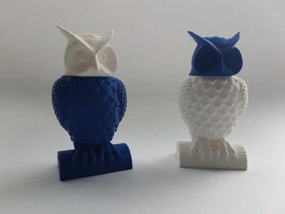 Owl statue geocache