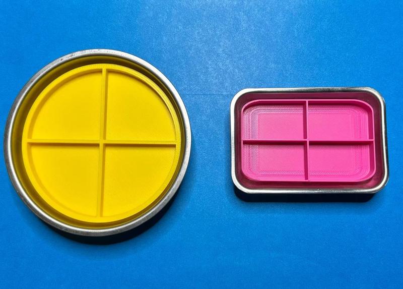 Removable dividers for magnetic parts dishes   