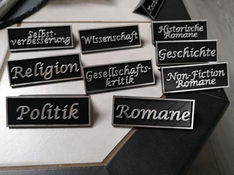Libary Shelf Labels - Bücherregalbeschriftung