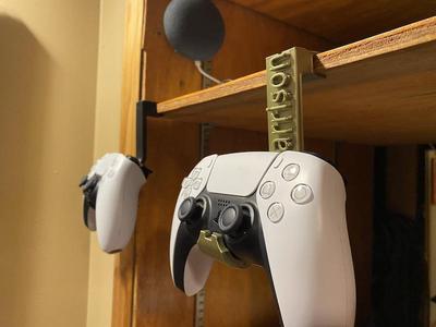PS5 Controller holder for a 1/2" shelf