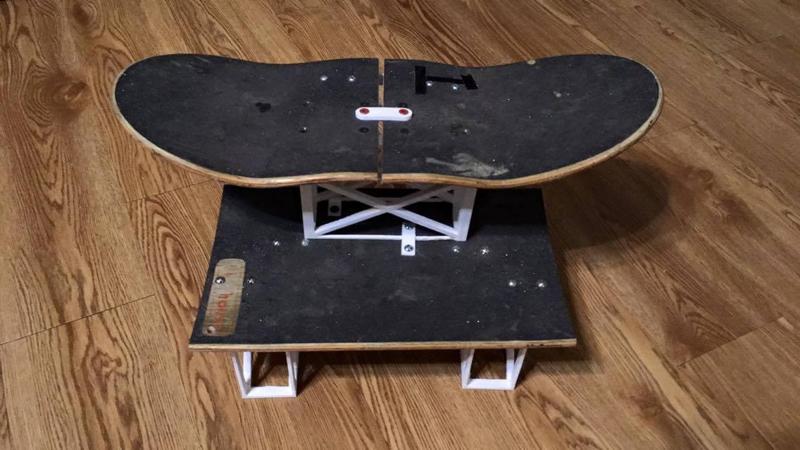 Upcycled Skateboard Desktop Shelves