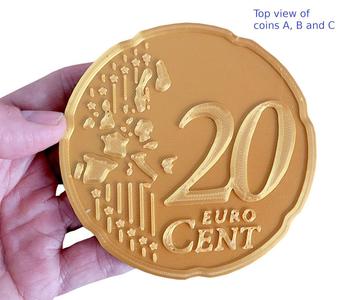 Coin coaster Euro 20 cent