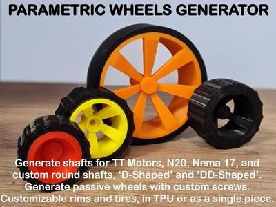 Parametric Wheels Generator for RC and DIY Robot