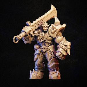 Ork warrior with twohanded sword