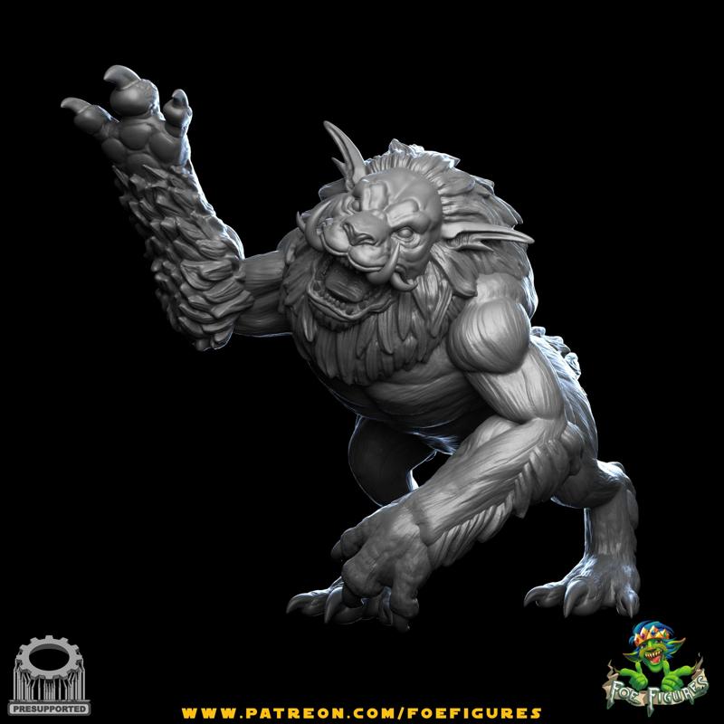 Nanka Lion Attack pose