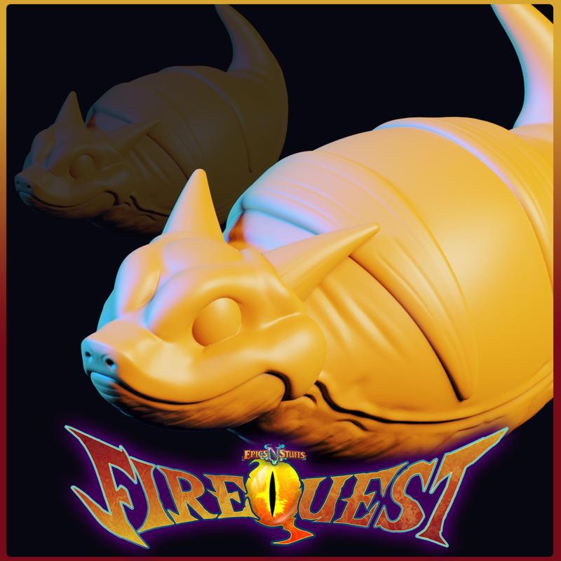 Squiggle, Fire Quest Miniature - Pre-Supported
