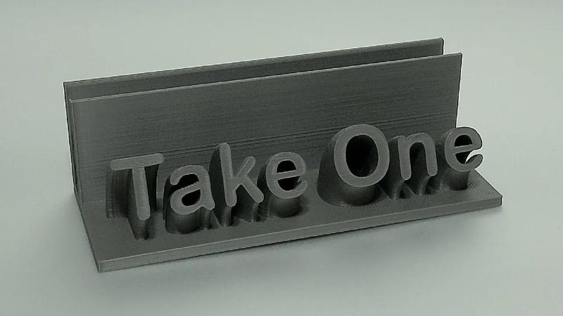 Business Card Holder - Sweep Text   