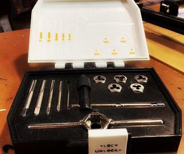 Metric tap and die case (no hardware needed)