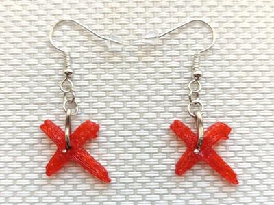 Letter X earrings/keychain