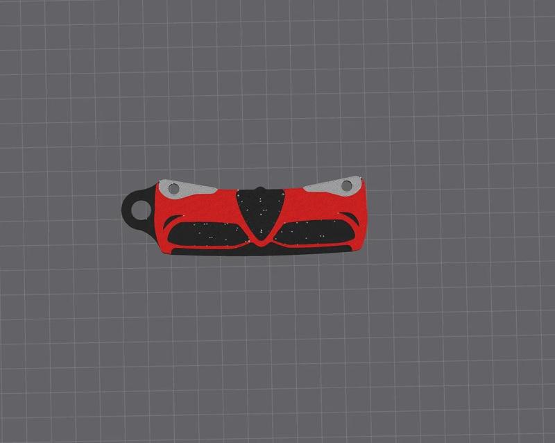 Alfa Romeo Giulia Quadrifoglio Keychain   