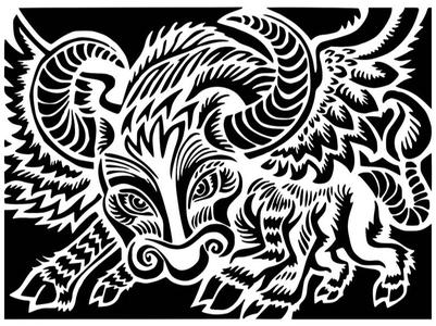 Manticore Bull stencil