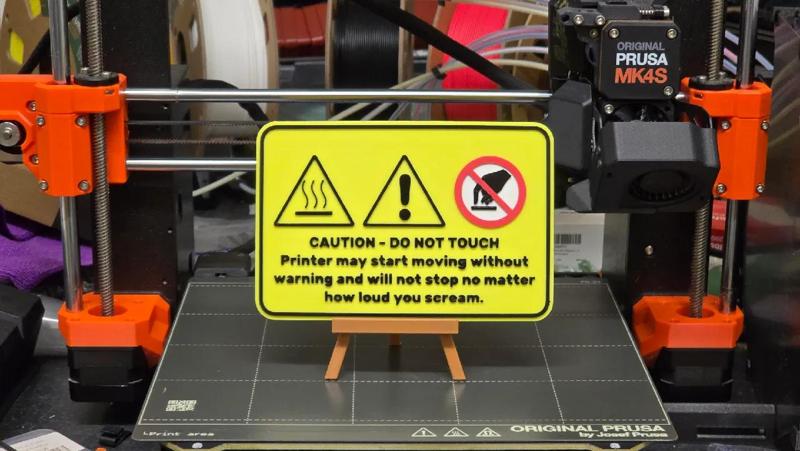 Printer Safety Sign (Multimaterial)   