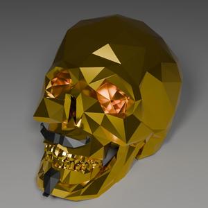 Low Poly Skull + Beard