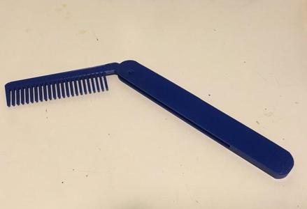 Folding Comb with Long Handle; Aid for Limited Mobility